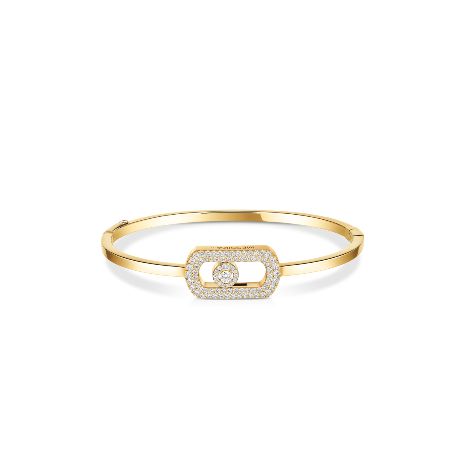 Mes1kaa so move pavÉ bangle yellow gold d1am0nd bracelet 13428-yg